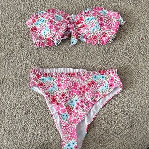 Floral Bandeau Bikini Set
